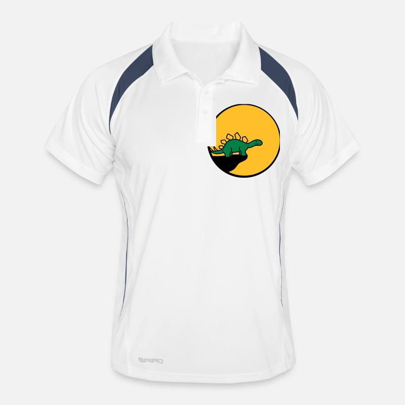 cool klippe mond nacht heulen wolf werwolf stegosa Männer Polo atmungsaktiv