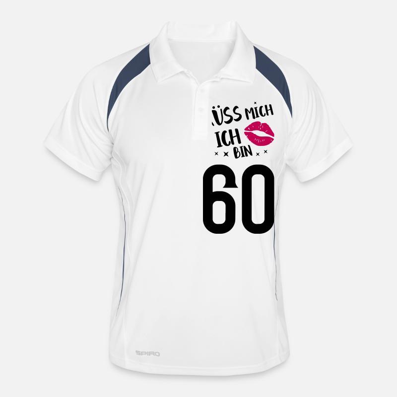 Küss mich ich bin 60 Männer Polo atmungsaktiv