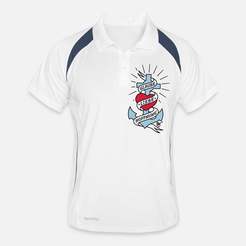 Glaube Liebe Hoffnung tall colored Männer Polo atmungsaktiv