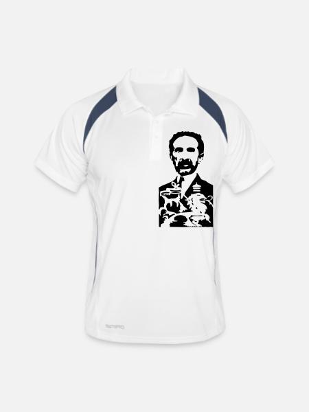 him_1clr_02 - Men's Polo breathable - white/navy