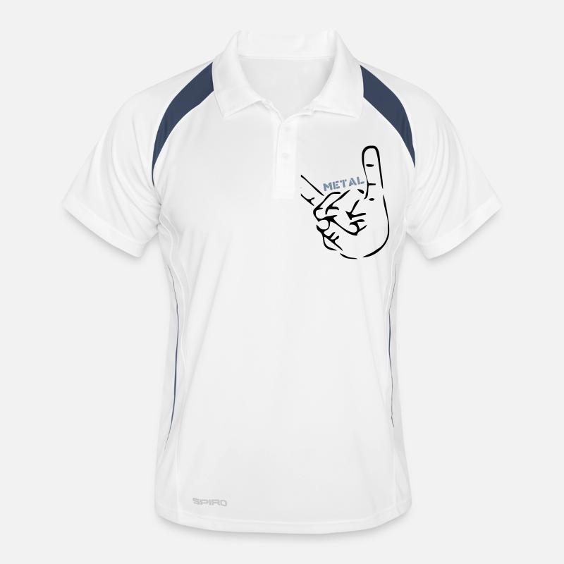 Lourde fourchette métal français Polo respirant Homme