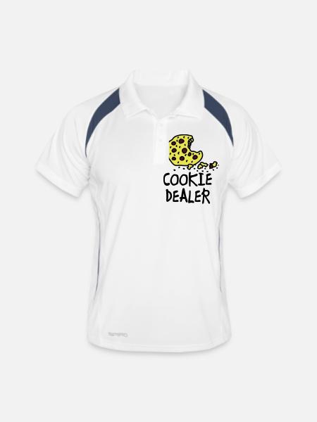 cookie_dealer - Polo respirant Homme - blanc/marine - Devant