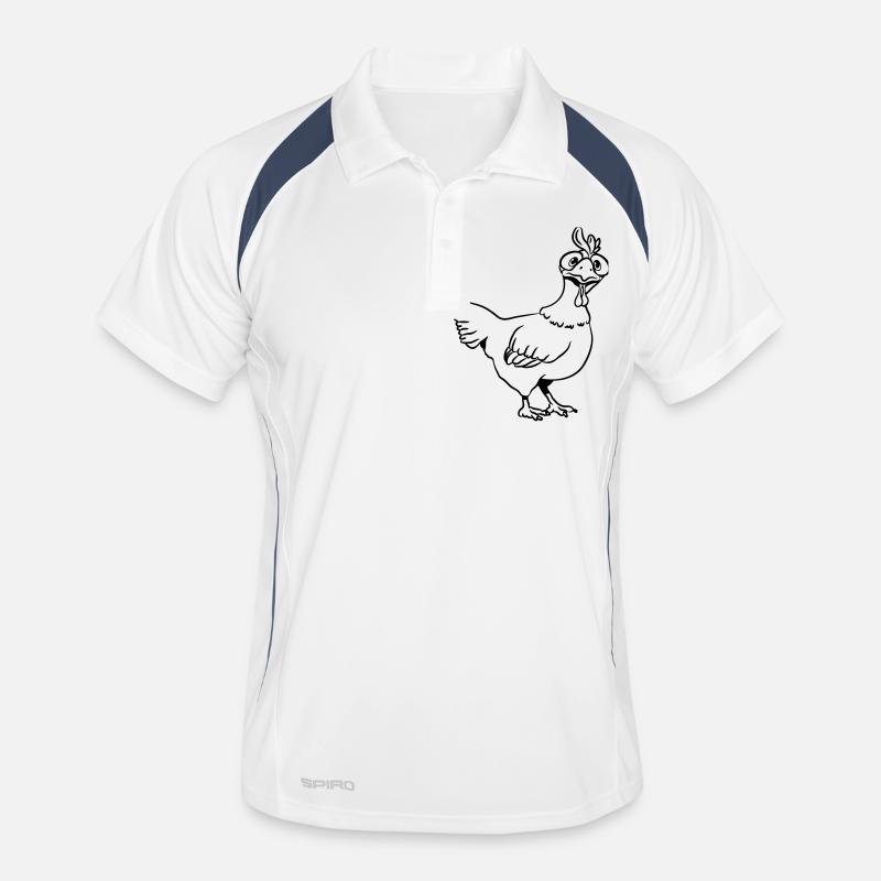 Poulet drôle stupide Polo respirant Homme