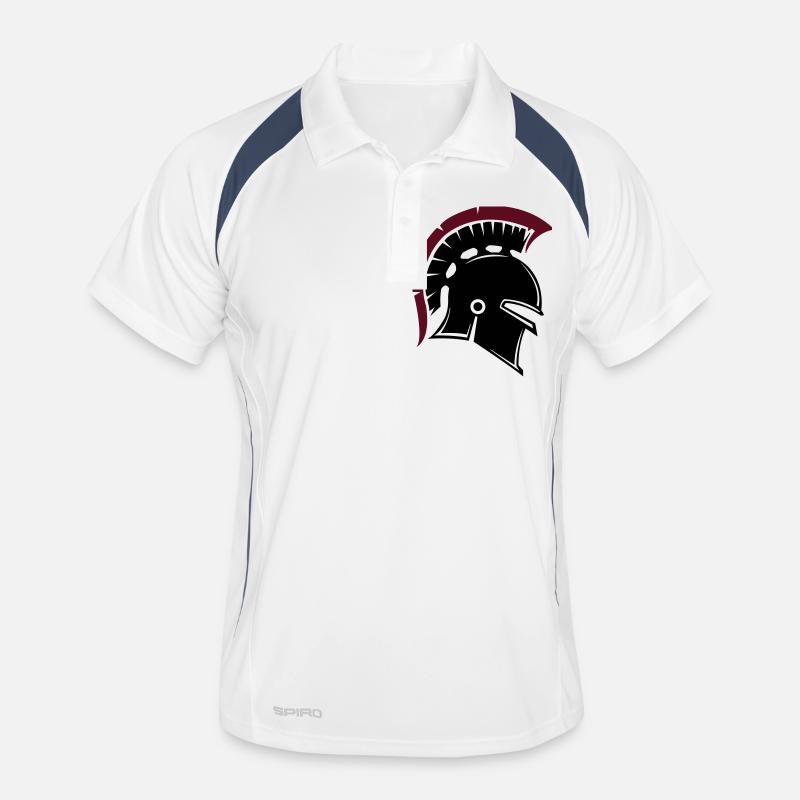 Spartans - Men's Polo breathable - white/navy