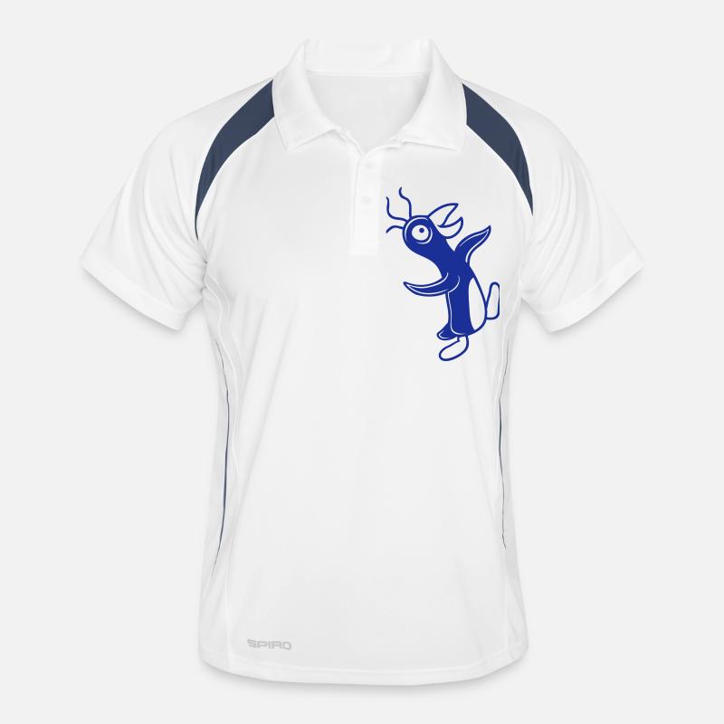 Le pingouin fou devient stupide a l’air stupide idiot Polo respirant Homme