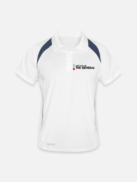 Just call me the General - Men's Polo breathable - white/navy - Front