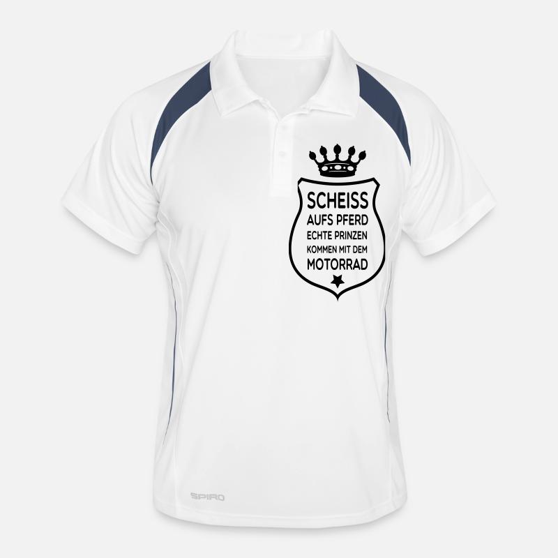 Echte Prinzen kommen mit dem Motorrad Men's Polo breathable