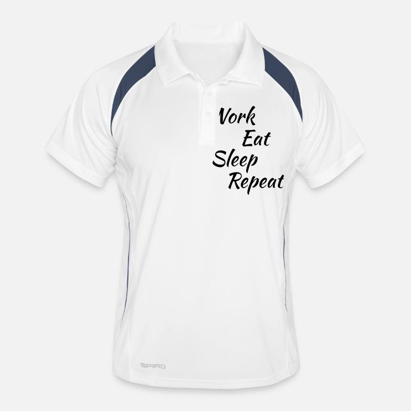 Work eat sleep repeat Männer Polo atmungsaktiv