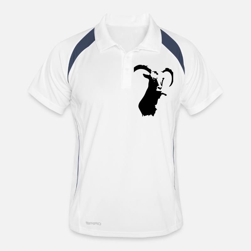 steinbock tier Männer Polo atmungsaktiv