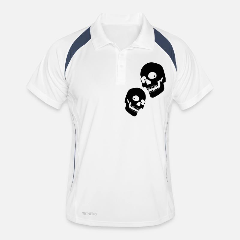 twoskulls1 Männer Polo atmungsaktiv