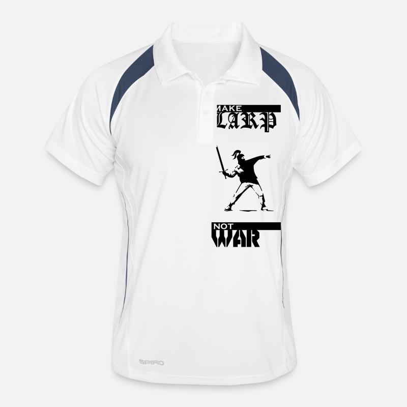Make LARP Not War Men's Polo breathable