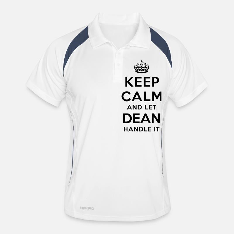 keep calm and let dean handle it Men's Polo breathable