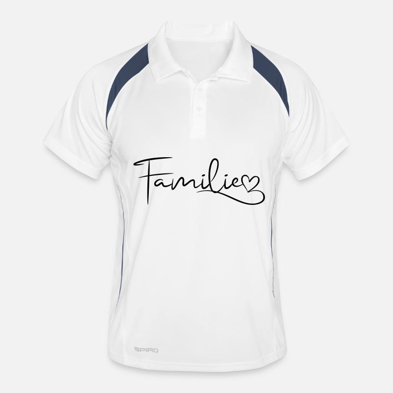 Police familiale avec cœur Polo respirant Homme