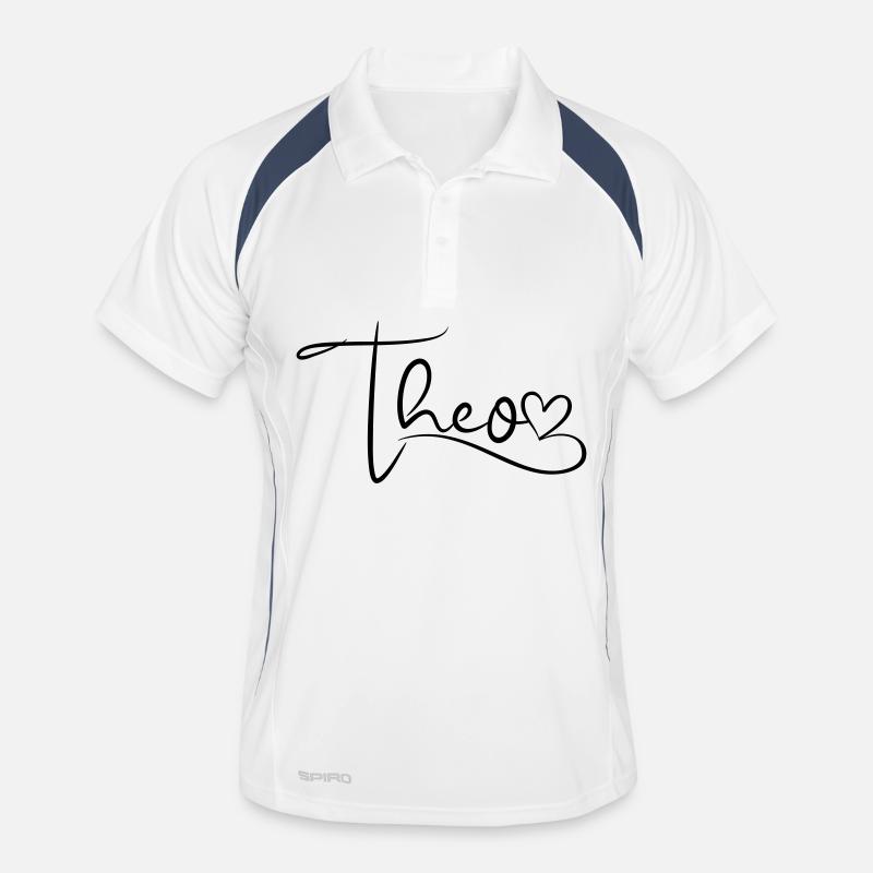 Theo Name First Name Heart Decor Men's Polo breathable