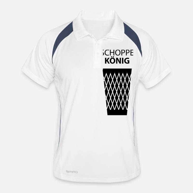 Schoppe König - Geripptes Schoppe Glas Männer Polo atmungsaktiv