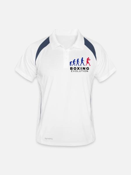 Boxing evolution - Men's Polo breathable - white/navy