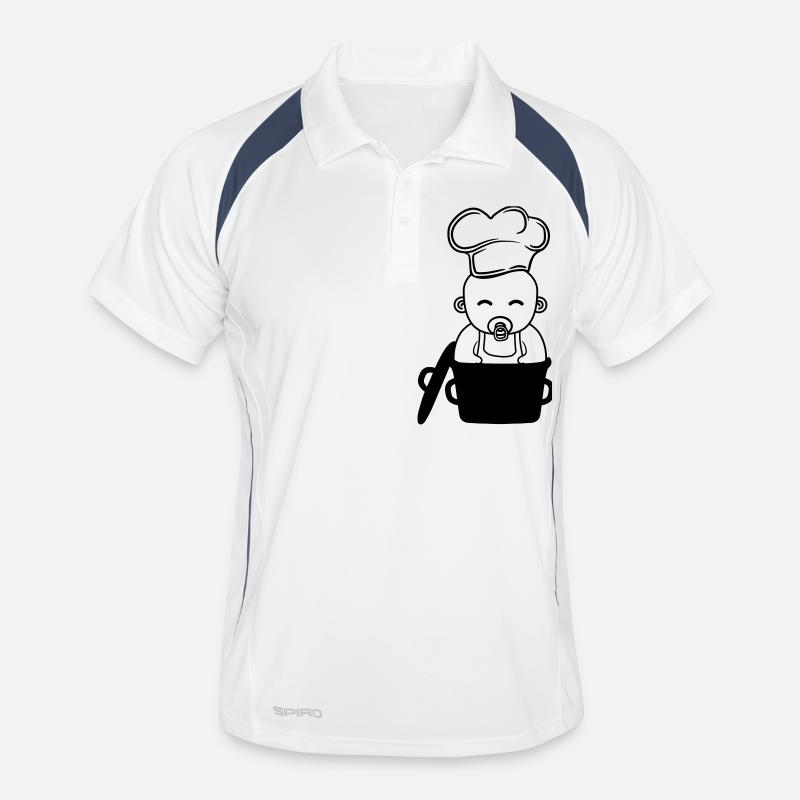 cuisinier, cuisinier, affamé, délicieux, barbecue, Polo respirant Homme