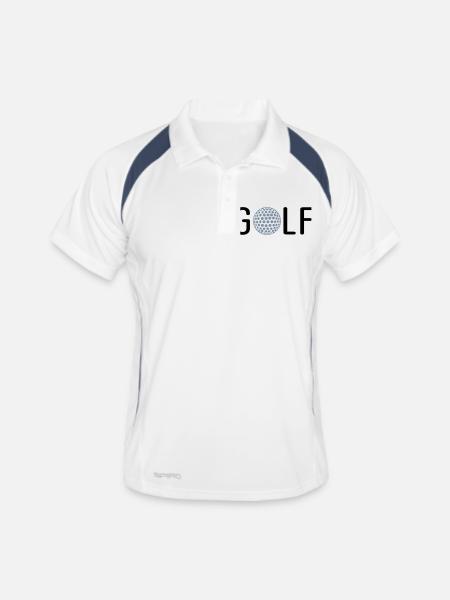golf - Men's Polo breathable - white/navy - Front