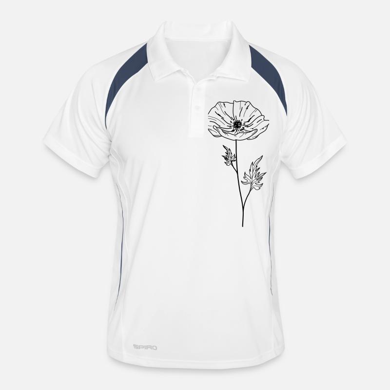 Fleur de coquelicot 13 Plan de travail 5 Polo respirant Homme