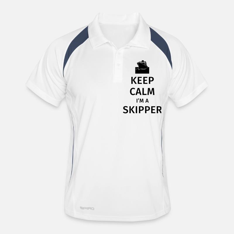 Keep Calm I'm a Skipper Men's Polo breathable