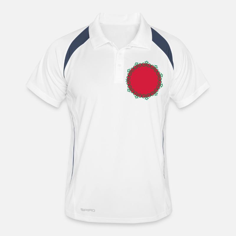 Circle star border frame Men's Polo breathable