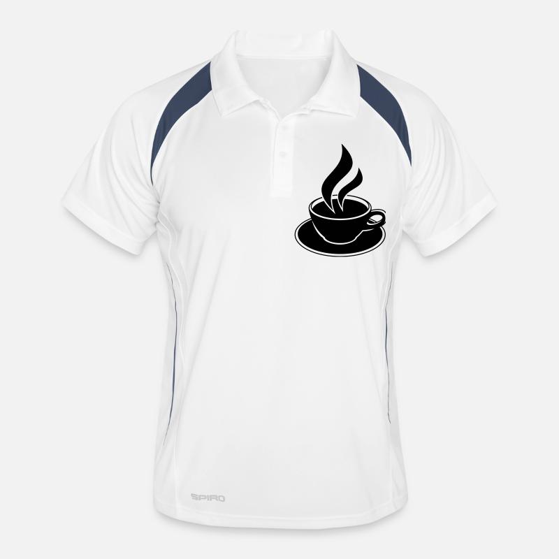 Coffee Cup Design Polo respirant Homme