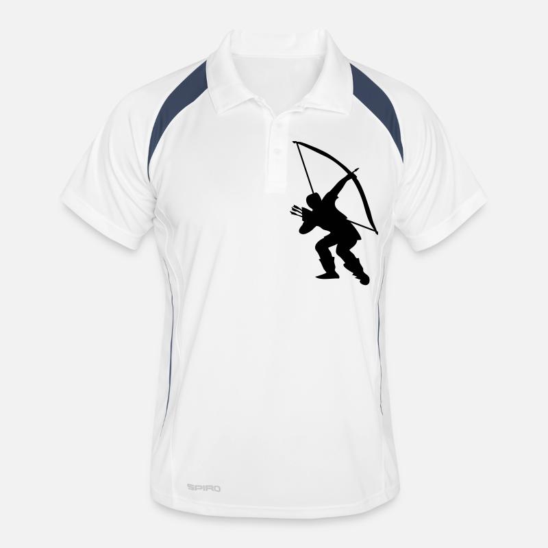 Archery longbow medieval design Polo respirant Homme