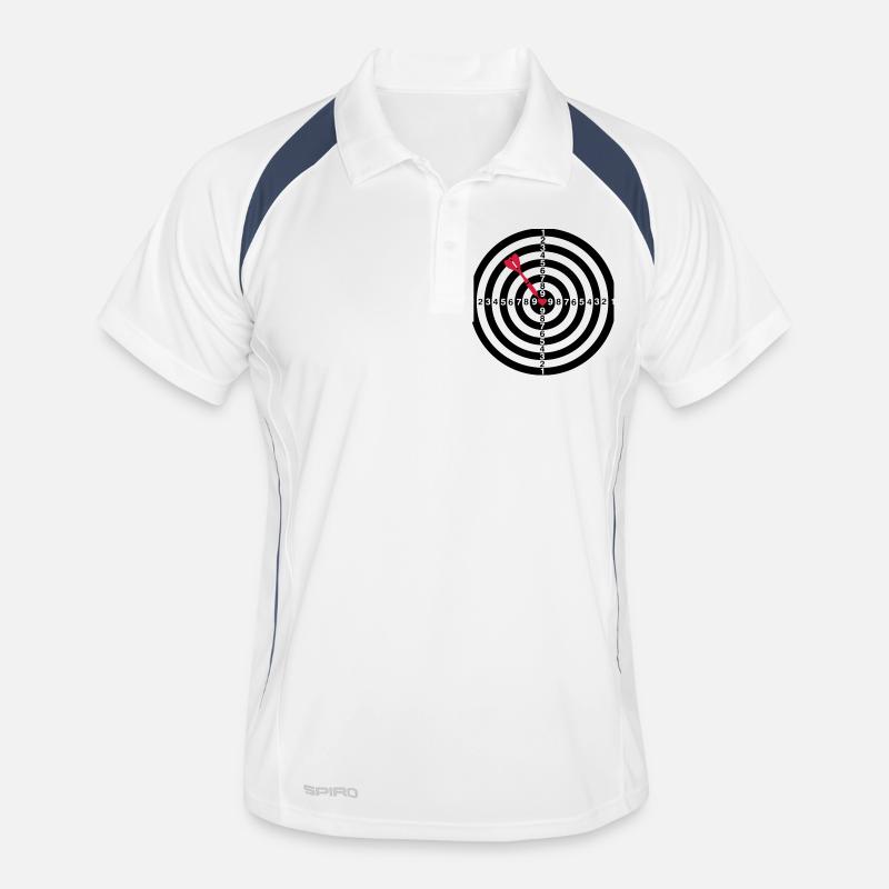 LovedART - Männer Polo atmungsaktiv - Weiß/Navy