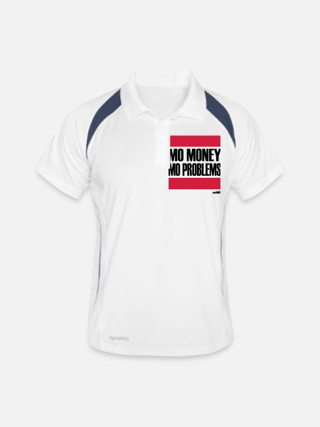 MORE MONEY MORE PROBLEMS - Men's Polo breathable - white/navy - Front