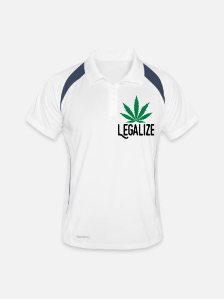 legalize - Men's Polo breathable - white/navy - Front