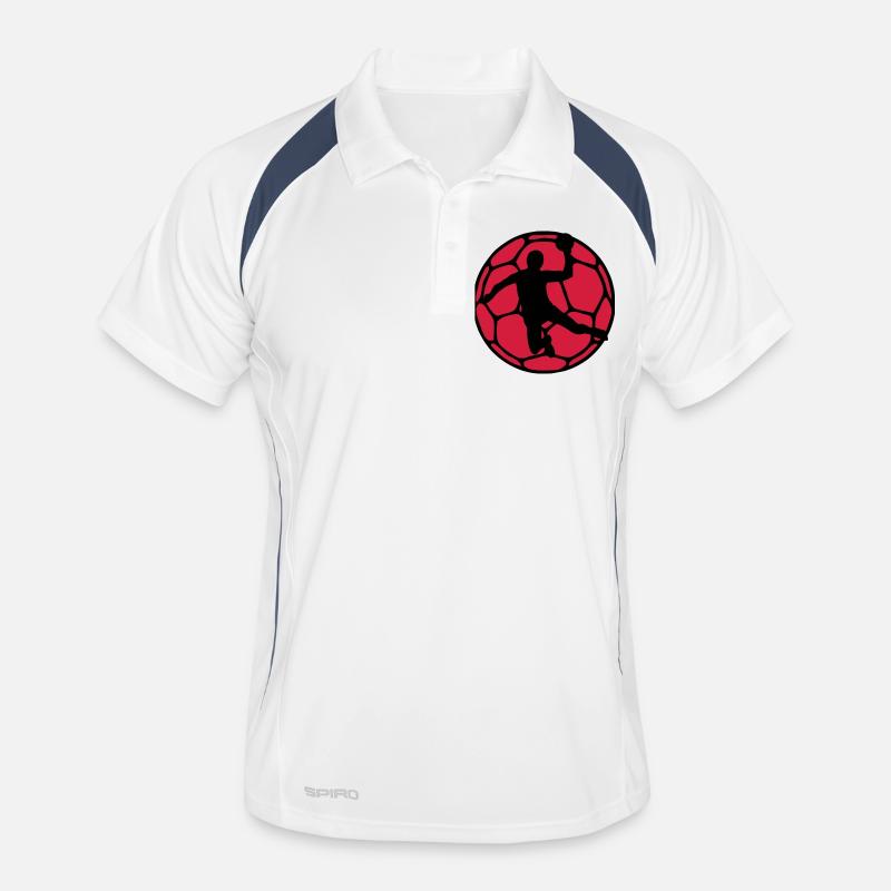 Handball - Männer Polo atmungsaktiv - Weiß/Navy