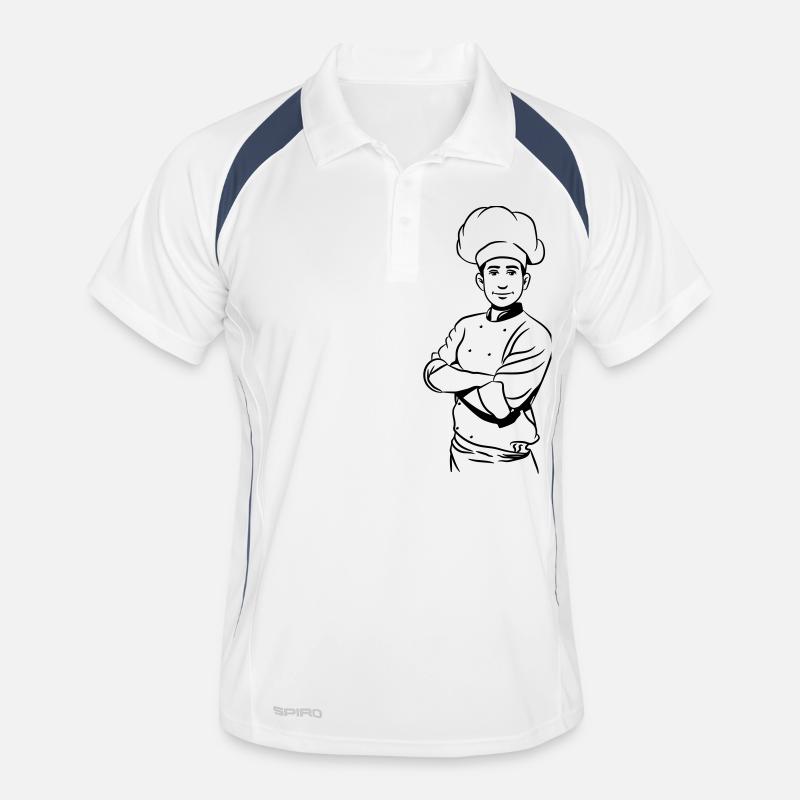 cuisinier chapeau de chef de cuisine jeune homme Polo respirant Homme