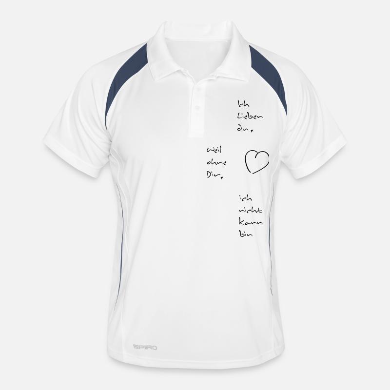 ich lieben du Männer Polo atmungsaktiv