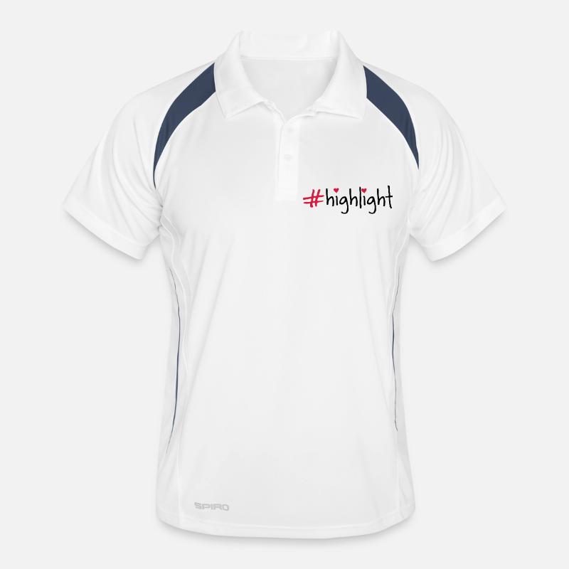 highlight - Men's Polo breathable - white/navy
