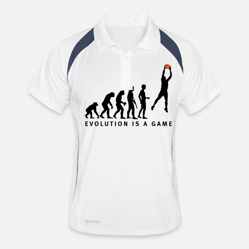 evolution_basketball_062011_b_2c - Men's Polo breathable - white/navy
