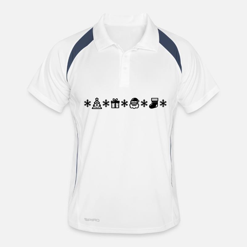 Christmas Symbols Line Men's Polo breathable