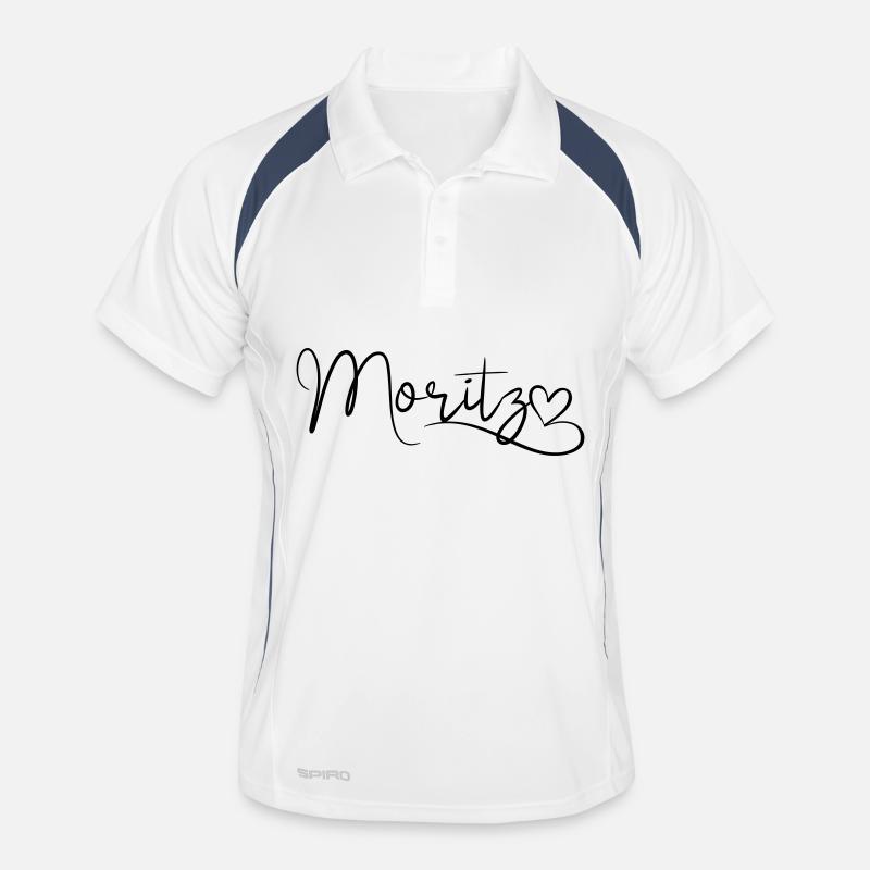 Moritz Last Name First Name Heart Decor Men's Polo breathable