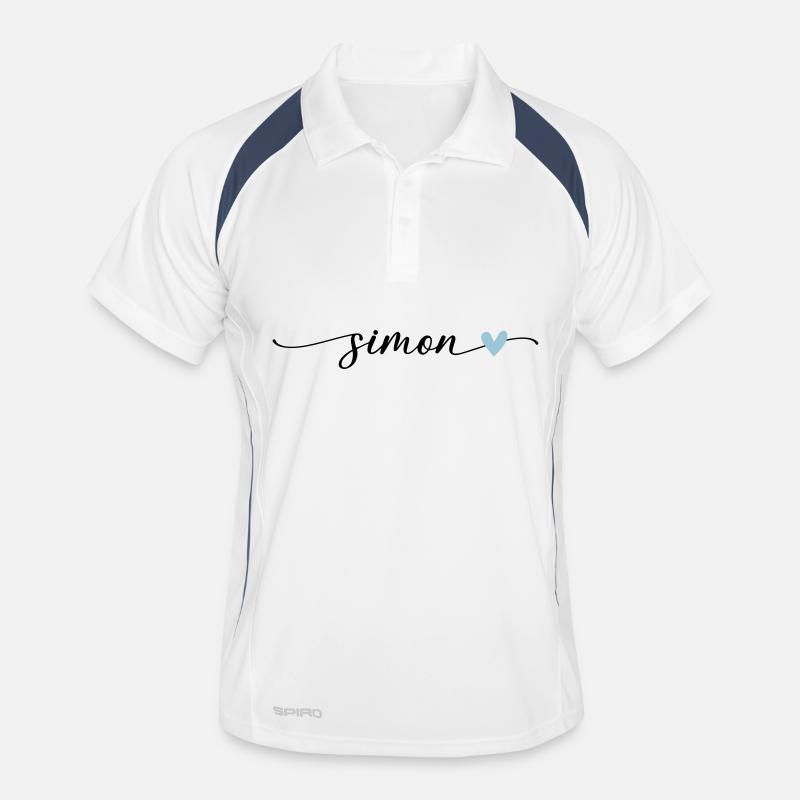 Simon Name Calligraphy Font Men's Polo breathable