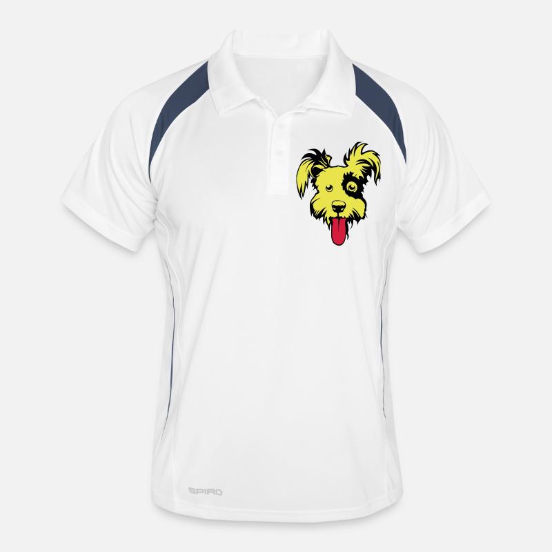 chien caniche dessin 202 Polo respirant Homme