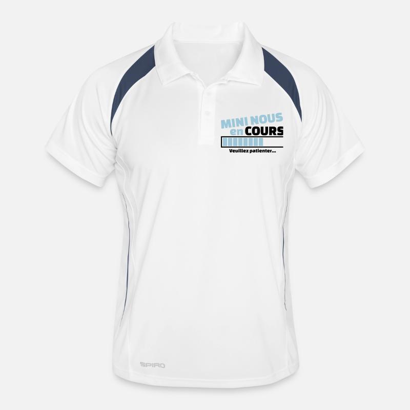 mini nous en cours - Polo respirant Homme - blanc/marine