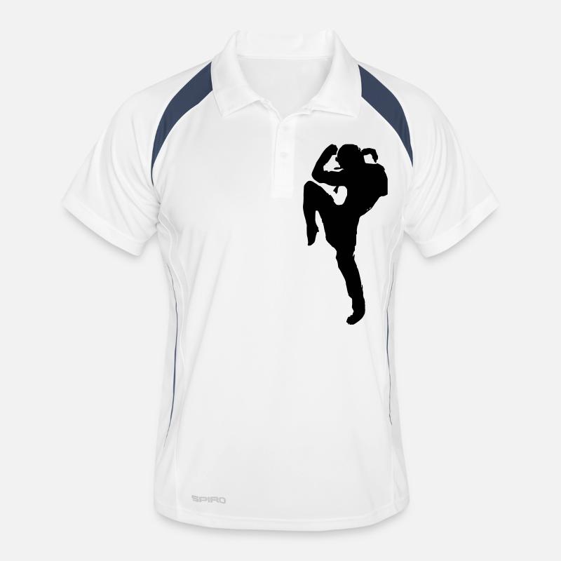 Muay Thai Silhouette Kickboxen Kampfsport MMA gift Männer Polo atmungsaktiv