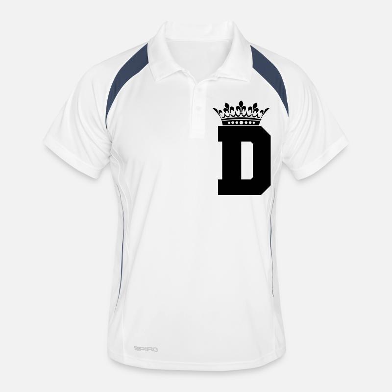 buchstabe D Krone Männer Polo atmungsaktiv