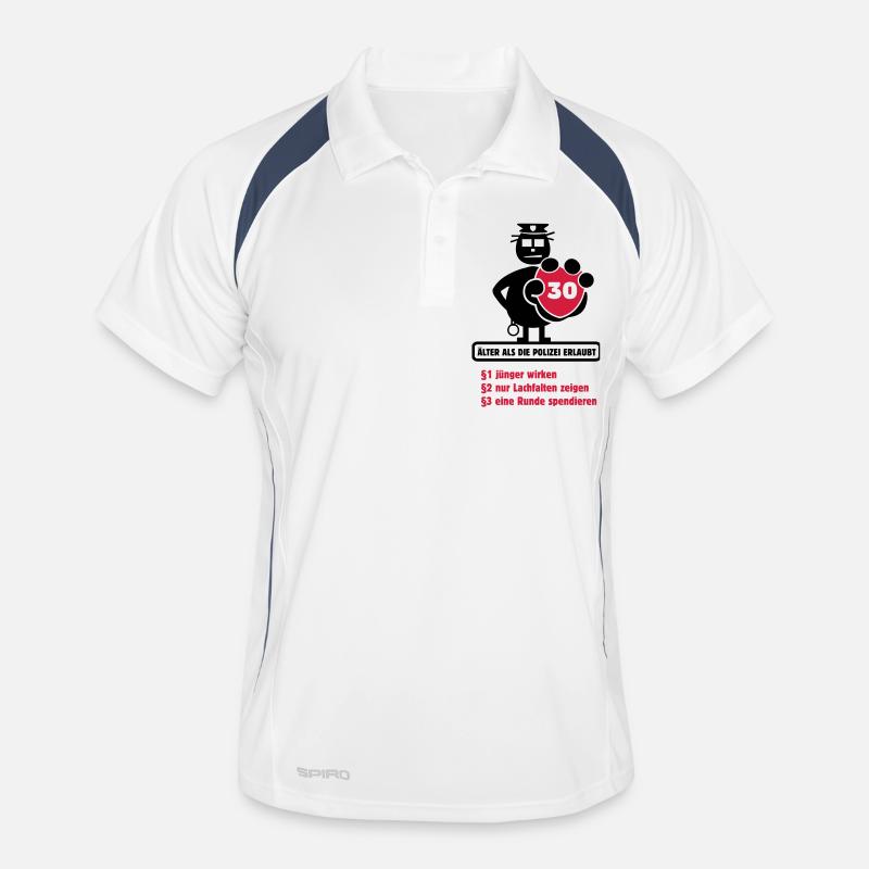 30 Chemise d'anniversaire "Plus de la laisse ..." Polo respirant Homme