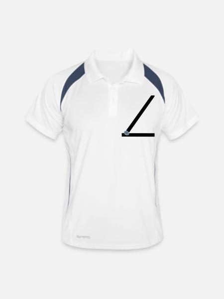 Seat belt - Men's Polo breathable - white/navy - Front
