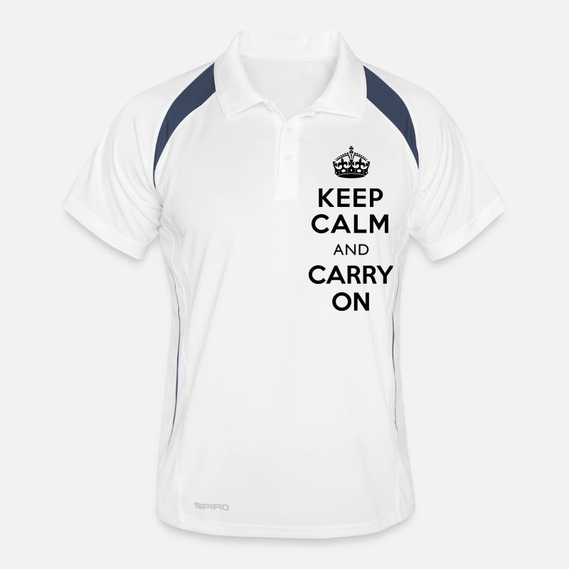 Keep Calm And Carry On Men's Polo breathable