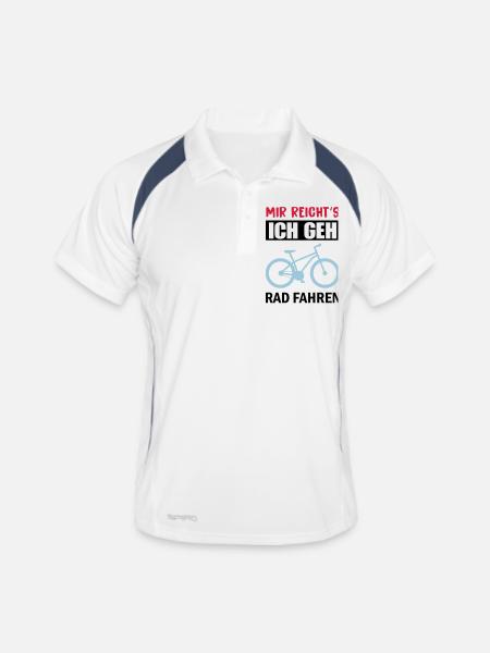 J’en ai assez du vélo - Polo respirant Homme - blanc/marine - Devant