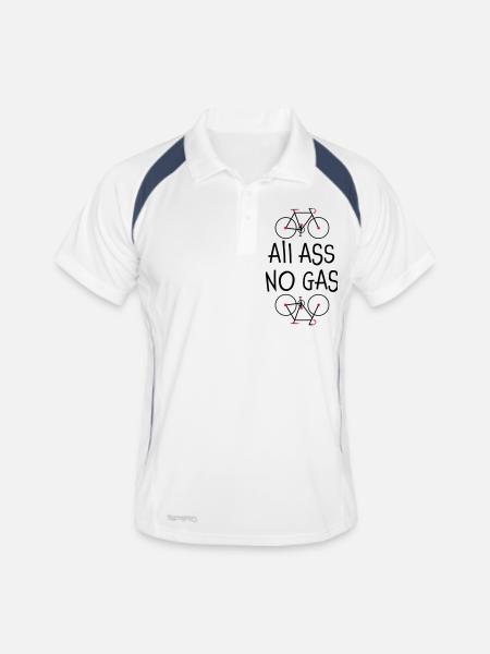 Tous Ass Non Gaz - chemise non seulement pour les cyclistes - Polo respirant Homme - blanc/marine - Devant