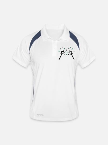 Baguette 002 - Polo respirant Homme - blanc/marine - Devant