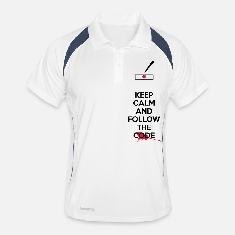 Dexter - Keep Calm And Follow The Code Black Polo respirant Homme