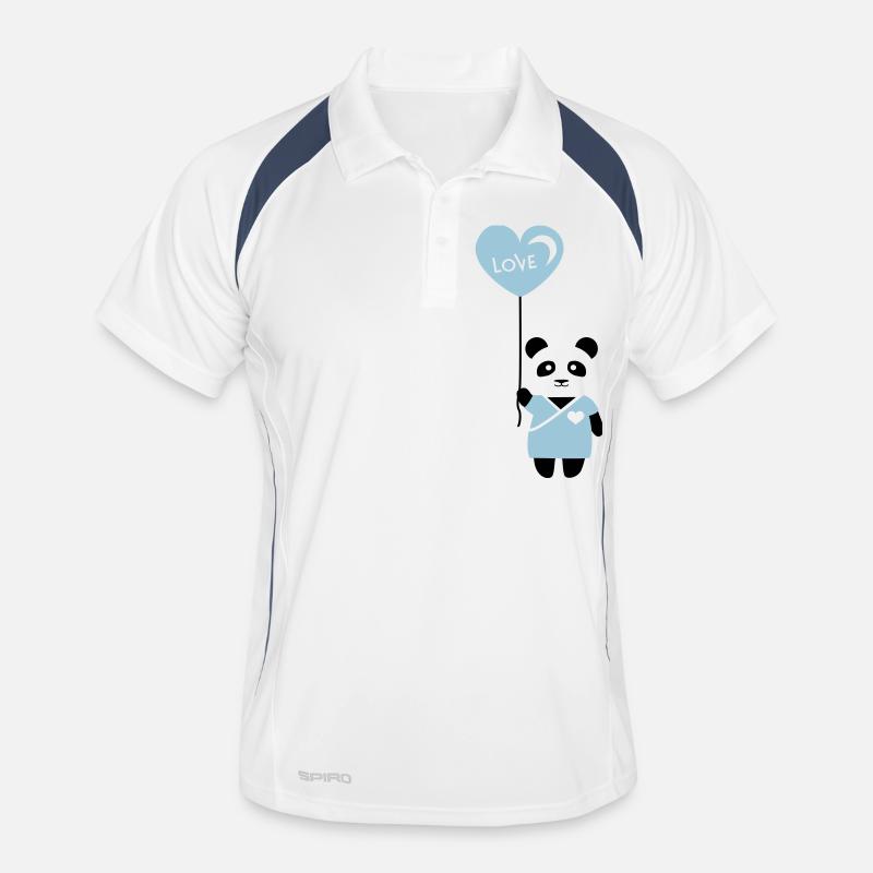 Pärchenshirt "Panda" Junge Männer Polo atmungsaktiv